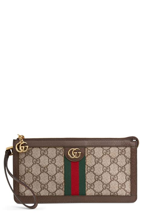 gucci supreme wristlet|Gucci Pouch Bags for Women .